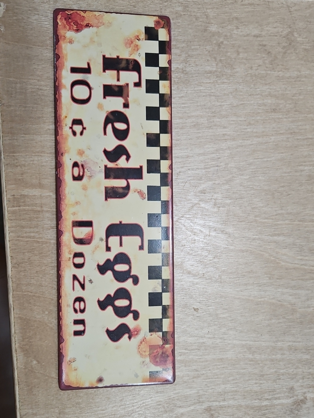 Fresh Eggs to a Dozen Rustic Kitchen Sign - Unbranded
